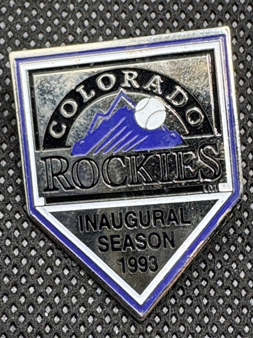 MLB Colorado Rockies Purple and Black Inaugural Season 1993 Pin